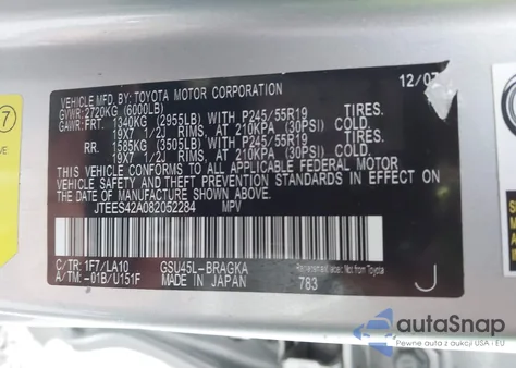 2008 Toyota Highlander Limited z USA, uszkodzony, nr VIN JTEES42A082052284